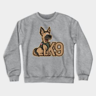 K-9 Dog Cartoon Illustration Crewneck Sweatshirt